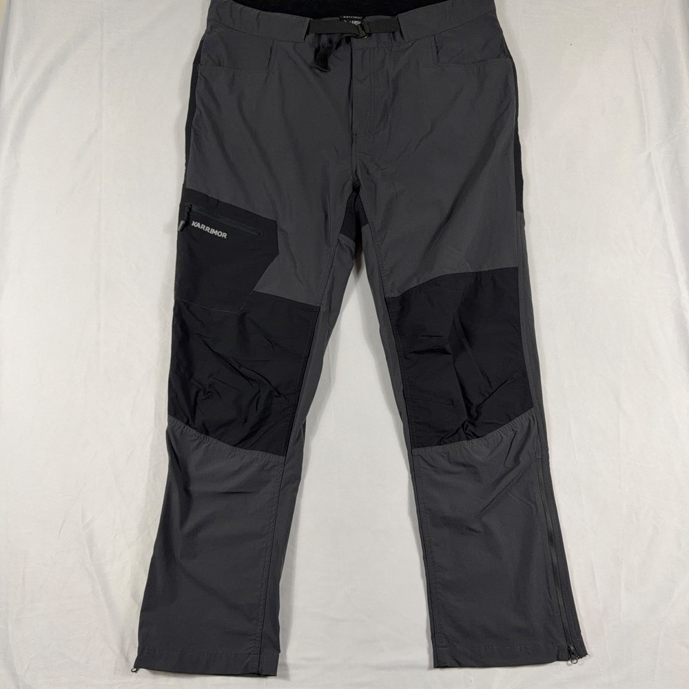 Karrimor Elite Hiking Pants Nylon Stretch Techwear‎ Trousers 3XL Grey Black Mens